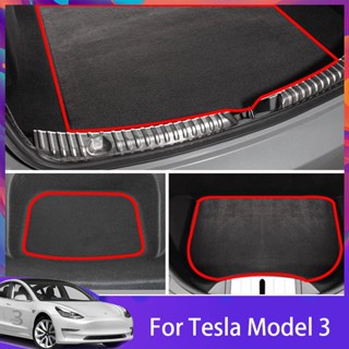 พรมปูพื้นรถยนต์ ผ้าสักหลาด ด้านหน้า และด้านหลัง สําหรับ Tesla Model 3 2023 Tesla Model 3 2021-2023