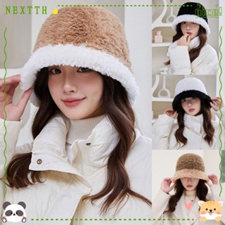 Nextth หมวกบักเก็ตแฟชั่น ผ้ากํามะหยี่ขนนิ่ม ให้ความอบอุ่น เหมาะกับฤดูใบไม้ร่วง ฤดูหนาว สําหรับชาวประมง กลางแจ้ง