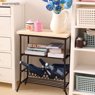 Morn ชั้นวางของเหล็กจําลอง ขนาดเล็ก สําหรับบ้านตุ๊กตา 1:12 DIY EN