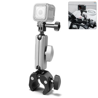 {Fsth} PULUZ PU867B Camera Mounts Clamp Mount Bicycle Handlebar Adapter Mount Aluminum Alloy 2kg/4.4lbs Load Capacity with Dual 360°Rotatable Ball Head with  Adapter Compatibl