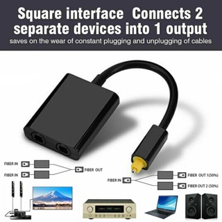 1x2 Toslink ดิจิทัล ไฟเบอร์ออปติคอล อะแดปเตอร์ ตัวแยก สายแปลงเสียง