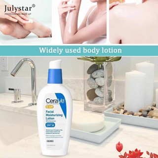 JULYSTAR Cerave Am/pm โลชั่นบำรุงผิวหน้าพร้อมครีมกันแดด Spf 30 | ครีมมอยเจอร์ไรเซอร์ปราศจากน้ำมัน| 89มล