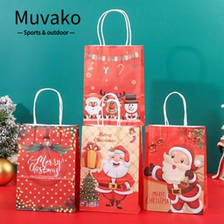 Muvako ถุงของขวัญ ลายซานตาคลอส สําหรับตกแต่งเค้กคริสต์มาส 12 ชิ้น