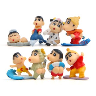 Cleoes ตุ๊กตาฟิกเกอร์ Crayon Shin-Chan Q Version สําหรับตกแต่งสวน