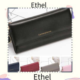 Ethel1 กระเป๋าสตางค์ ใบยาว หนัง PU ใส่บัตรได้ แฟชั่น