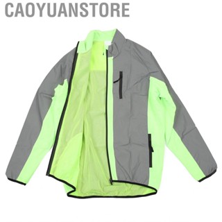 Caoyuanstore Reflective Jacket Rainproof Windproof Breathable Cycling  with Pockets for Bike Riding Durble