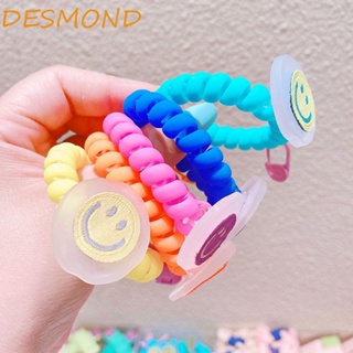 Desmond เกาหลี Scrunchies อินเทรนด์ ยืดหยุ่น สําหรับเด็กผู้หญิง สายโทรศัพท์ ยางรัดผม หมุดยึดผมหางม้า