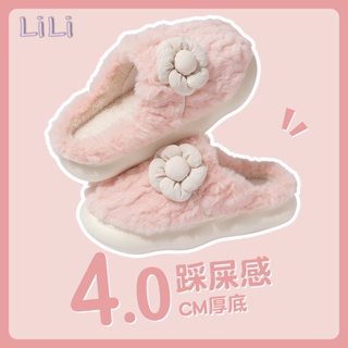 LiLi  องเท้าแตะหญิง รองเท้าแตะ ลำลองสำหรับผู้หญิง พื้นรองเท้าหนามาก 36Z230907