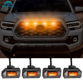 Openmall ไฟกระจังหน้า LED DC12V สําหรับ Toyota Tacoma Raptor TRD Off Road Sport 2020 2021 C8J5 4 ชิ้น