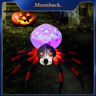 &lt;moonback&gt; แมงมุมโพลีเอสเตอร์ ทนทาน กันฝน กันหิมะ พร้อมไฟ Led ทนทาน สําหรับตกแต่งปาร์ตี้ฮาโลวีน