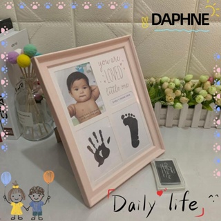 DAPHNE กรอบของขวัญ Pvc พิมพ์ลายมือและเท้า ของขวัญวันปีใหม่ ของที่ระลึก สําหรับทารกแรกเกิด