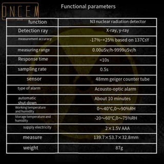 【ONCEMOREAGAIN】Portable Nuclear Radiation Detector Ideal for Processing Plants and Laboratories