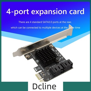 [Dcline.th] อะแดปเตอร์การ์ดขยาย SATA PCIe 4 พอร์ต SATA III เป็น PCI Express 3.0 X1