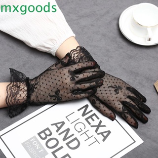 Mxgoods ถุงมือตาข่าย แต่งลูกไม้ กันแดด สไตล์พังก์ สําหรับขับรถ งานแต่งงาน