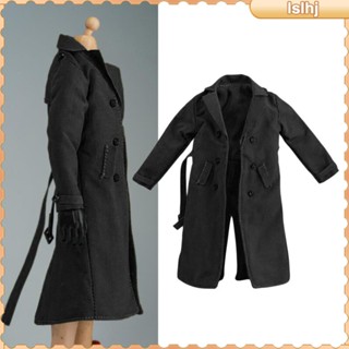 [Lslhj] โมเดลฟิกเกอร์ Trench Coat สเกล 1/12 แฮนด์เมด สําหรับตุ๊กตา 6 นิ้ว