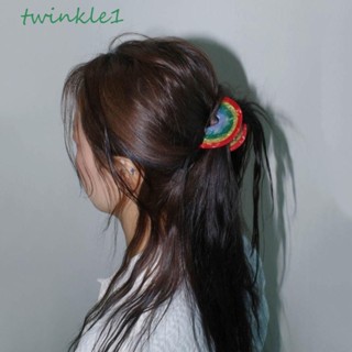 Twinkle1 กิ๊บติดผม ทรงเรขาคณิต ฉลาม สีรุ้ง สร้างสรรค์ ของขวัญ สไตล์วินเทจ สําหรับเด็กผู้หญิง