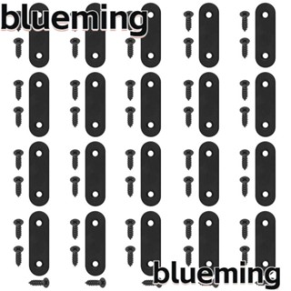 Blueming2 ตัวยึดตรง แบบแบน ขนาด 50x16 มม. 1.96 นิ้ว X 0.6 นิ้ว พร้อมสกรู สเตนเลส กันสนิม สีดํา สําหรับซ่อมแซมบ้าน และอุตสาหกรรม 20 ชิ้น