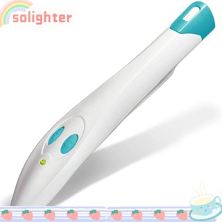 SOLIGHTER ปากกาอิเล็กทรอนิกส์ พลาสติก ป้องกันอาการคัน ป้องกันแมลงกัด สีขาว สําหรับแก้คัน