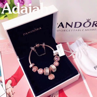 Pan ใหม่ สร้อยข้อมือเงิน 925 รูปหัวใจ ทอง 18 กองทุน 18k สไตล์บูติก สําหรับผู้หญิง GR66RE8E8