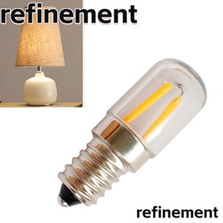 Refinement หลอดไฟตู้เย็น LED 12-220V T18S 1.5W E12 E14 สกรูขนาดเล็ก 2700K