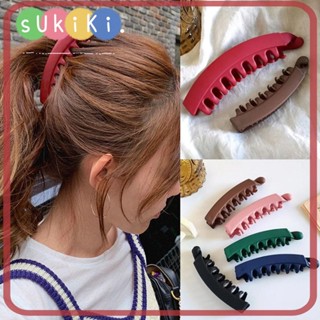 Sukiki กิ๊บติดผม สีพื้น เครื่องประดับผม ปิ่นปักผมหางม้า ปิ่นปักผม