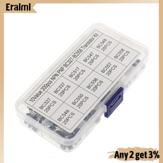 Eralml ชุดกล่องทรานซิสเตอร์ ไดโอด To-92 Bc327-bc558 200 ชิ้น ต่อแพ็ค