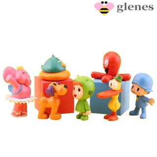 Glenes โมเดลฟิกเกอร์ PVC รูปการ์ตูนอนิเมะ POCOYO Duck Elephant 7 ชิ้น ต่อชุด