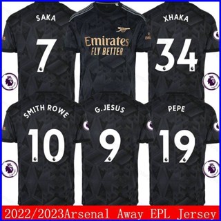 เสื้อกีฬาแขนสั้น ลายทีมฟุตบอล Pepe Xhaka Jesus Saka Smith Rowe Away EPL GP1 2022-2023 EPL PG1