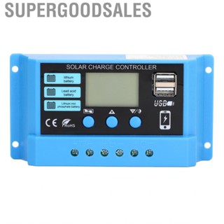 Supergoodsales Solar Charge Controller Photovoltaic Dual USB Output PWM Control Accessory Regulator for Charging