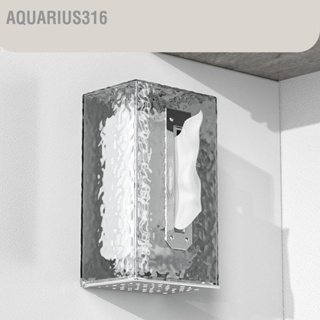  Aquarius316 กระดาษเช็ดปากผู้ถือกล่องประหยัดพื้นที่ตกแต่งบ้านทนทานติดผนังกล่องกระดาษทิชชูสำหรับห้องนั่งเล่นห้องนอน