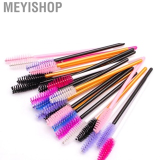 Meyishop 50pcs Eyelash Brush Set Disposable Mini Spiral Flexible Makeup for Extension