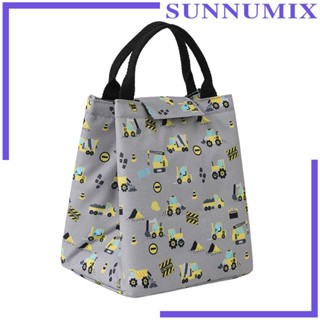 [Sunnimix] กระเป๋าเก็บอาหารกลางวัน มีฉนวนกันความร้อน หูหิ้วคู่ สําหรับเดินป่า ตั้งแคมป์ ท่องเที่ยว