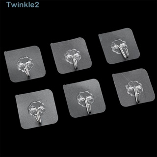 Twinkle ตะขอแขวน แบบถ้วยดูด ไม่ต้องเจาะ 6 ชิ้น