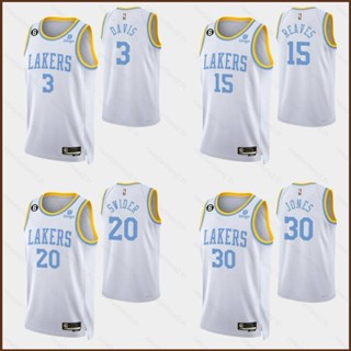 เสื้อกีฬาบาสเก็ตบอลแขนกุด ลายทีม NS2 22 23 NBA Jersey Lakers Reaves Jones Swider Davis Jersey สีขาว SN2