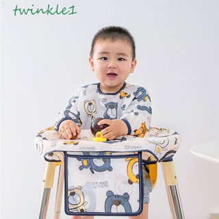 Twinkle1 ผ้ากันเปื้อน กันน้ํา ลายการ์ตูนไดโนเสาร์ สุนัขน่ารัก ใส่สบาย สําหรับเด็กทารก