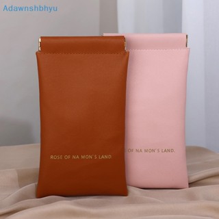 Adhyu กระเป๋าใส่แว่นตาอ่านหนังสือ หนัง PU นิ่ม กันน้ํา สีพื้น เรียบง่าย อุปกรณ์เสริม TH