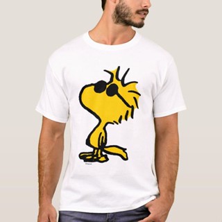 เสื้อยืดแขนสั้น คอกลม พิมพ์ลายการ์ตูน Snoopy และนกชาร์ลีบราวน์ สําหรับผู้ใหญ่ และเด็กผู้ชาย ไซซ์ XS - 3XL