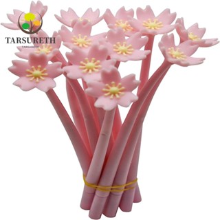 Tarsureth ปากกาลูกลื่น หมึกสีดํา ดอกซากุระ พลาสติก สีชมพู โรแมนติก สําหรับปาร์ตี้วันเกิด สํานักงาน