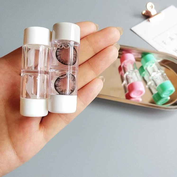 Beauty Lens ตลับคอนแทคเลนส์แคปซูล ตลับคอนแทคเลนส์ ตลับแคปซูลใส่คอนแทคเลนส์ Mini Lens Case YH001