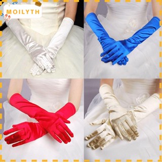 Moilyth ถุงมือยาว สวมนิ้ว ผู้หญิง ข้อศอก เครื่องแต่งกายงานพรอม Opera