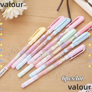 Valour 6 In 1 ปากกามาร์กเกอร์ สีพาสเทล หลากสี สําหรับวาดภาพ ระบายสี 6 ชิ้น