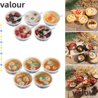 Valour หม้อหุงข้าว ขนมหวาน ก๋วยเตี๋ยว อาหารปลอม DIY สุ่มสี สําหรับตกแต่งบ้านตุ๊กตา 1 ชิ้น