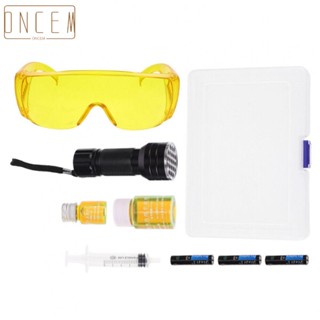 【ONCEMOREAGAIN】1 Set UV Flashlight Kit Ac Leak Test Tool Ac Leak Test Flashlight Refrigerantion