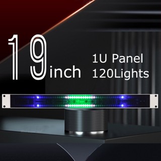 เครื่องวัดระดับเสียงสเตอริโอ LED 120 ดวง 1U ควบคุมด้วยเสียงเพลง USB