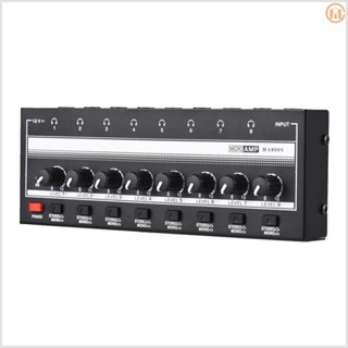 HA800S Headphone Amplifier Metal Stereo Headphone Amps Audio Amp. Ultra-compact 8-Channel Mini Audio Stereo Microphone AMP for Podcasting.