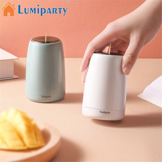 Lumiparty กล่องไม้จิ้มฟันพลาสติก ทรงกลม แบบสร้างสรรค์ สไตล์นอร์ดิก สําหรับครัวเรือน