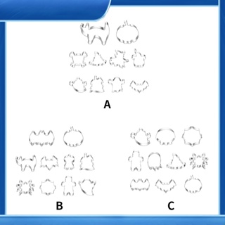 1/2/3 แพ็ค 10 ชิ้น ฮาโลวีน บิสกิต แม่พิมพ์คุกกี้ แม่พิมพ์อบ เครื่องมือตกแต่งเค้ก