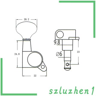 [Szluzhen1] หัวหมุดจูนสายกีตาร์ สําหรับกีตาร์อะคูสติกไฟฟ้า 6R