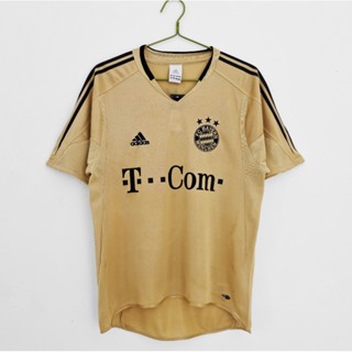 เสื้อกีฬาแขนสั้น ลายทีมชาติฟุตบอล Bayern Away 04-05 คุณภาพสูง สไตล์วินเทจ