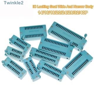 Twinkle ซ็อกเก็ต IC สีเขียว 2.54 มม. 14 16 18 20P Pin 14P 16P 20P 40P ZIF